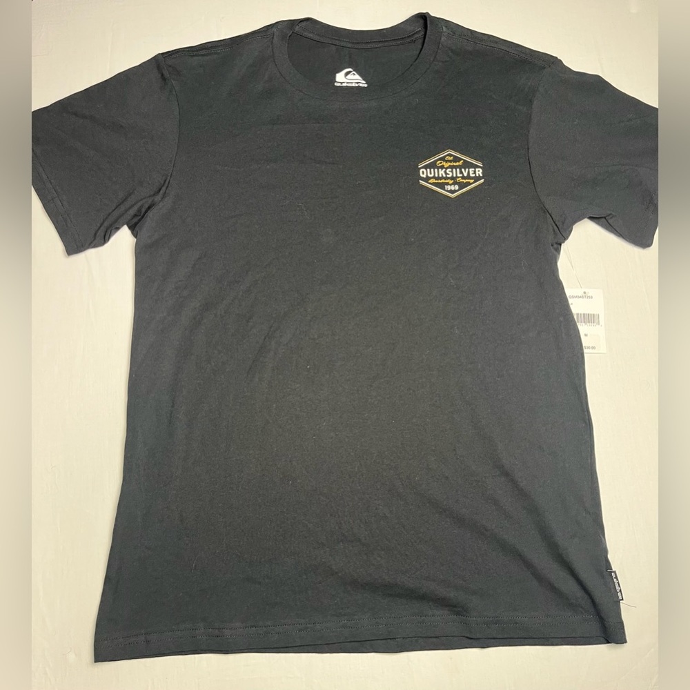 Quiksilver Men's Black Tee with Logo